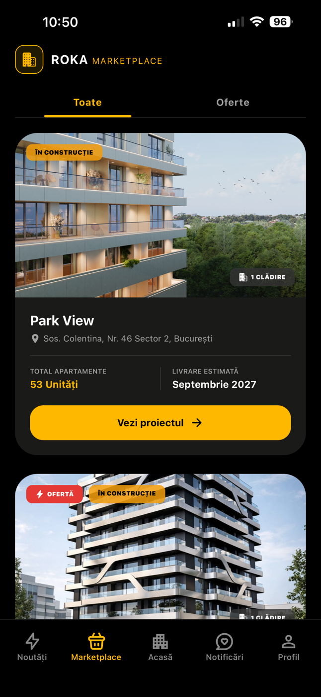 Marketplace — active ROKA projects